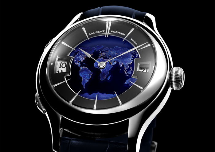 Laurent Ferrier Galet Traveller Globe Night Blue со вторым часовым поясом