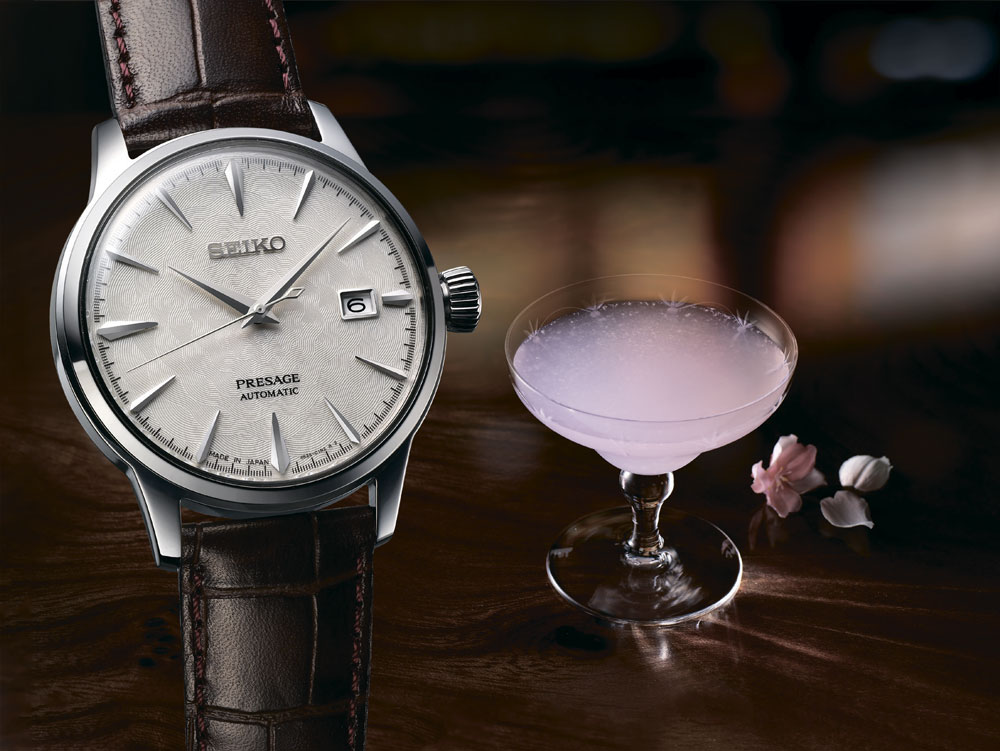 Часы Presage Cocktail Time Sakura Fubuki SRPC01J с калибром 4R35