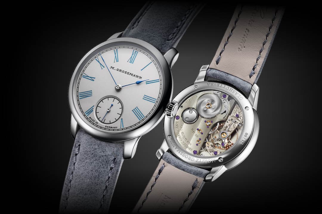 Moritz Grossmann Tefnut 36 Silver-Plated by Friction Turquoise Blue