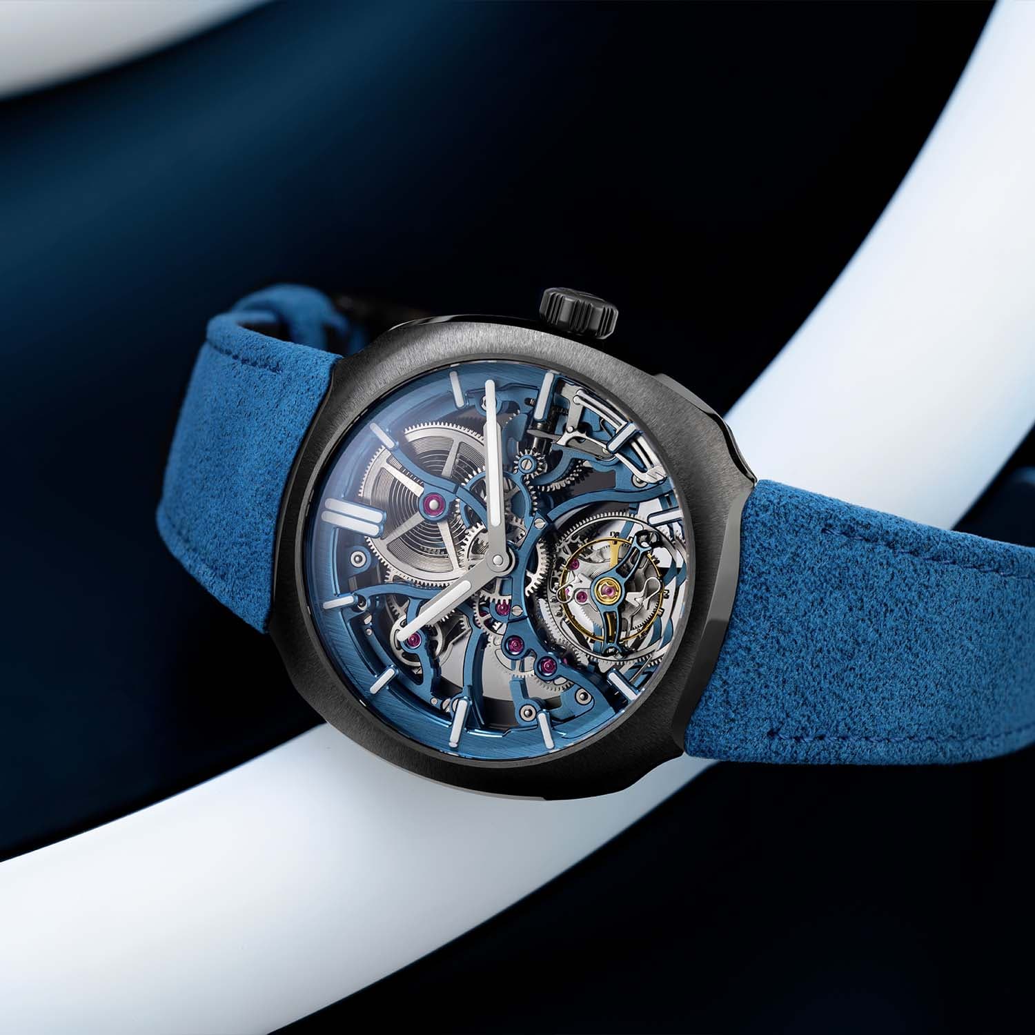Streamliner Tourbillon Skeleton Ceramic Alpine Limited Edition от H. Moser & Cie