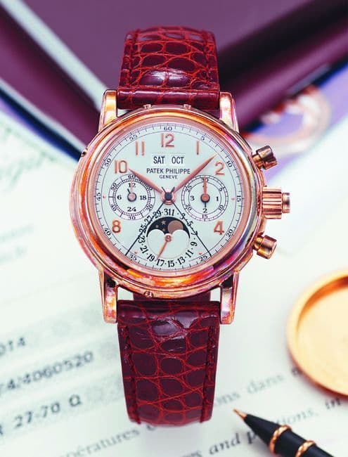 Patek Philippe Ref. 5004R хронограф с вечным календарем, продан на Antiquorum