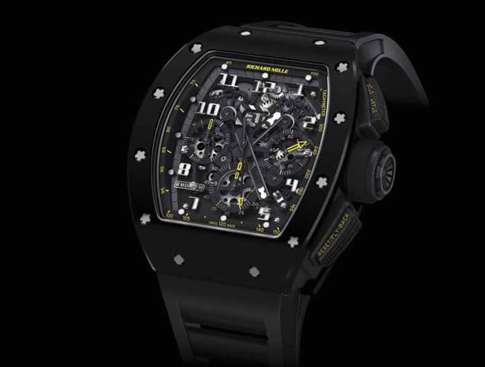 Richard Mille RM 011 Yellow Flash сочетает керамику TZP-N и карбон NTPT
