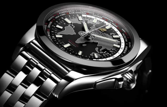 Breitling Galactic Unitime Sleek T в стальном корпусе с рантом из карбида вольфрама