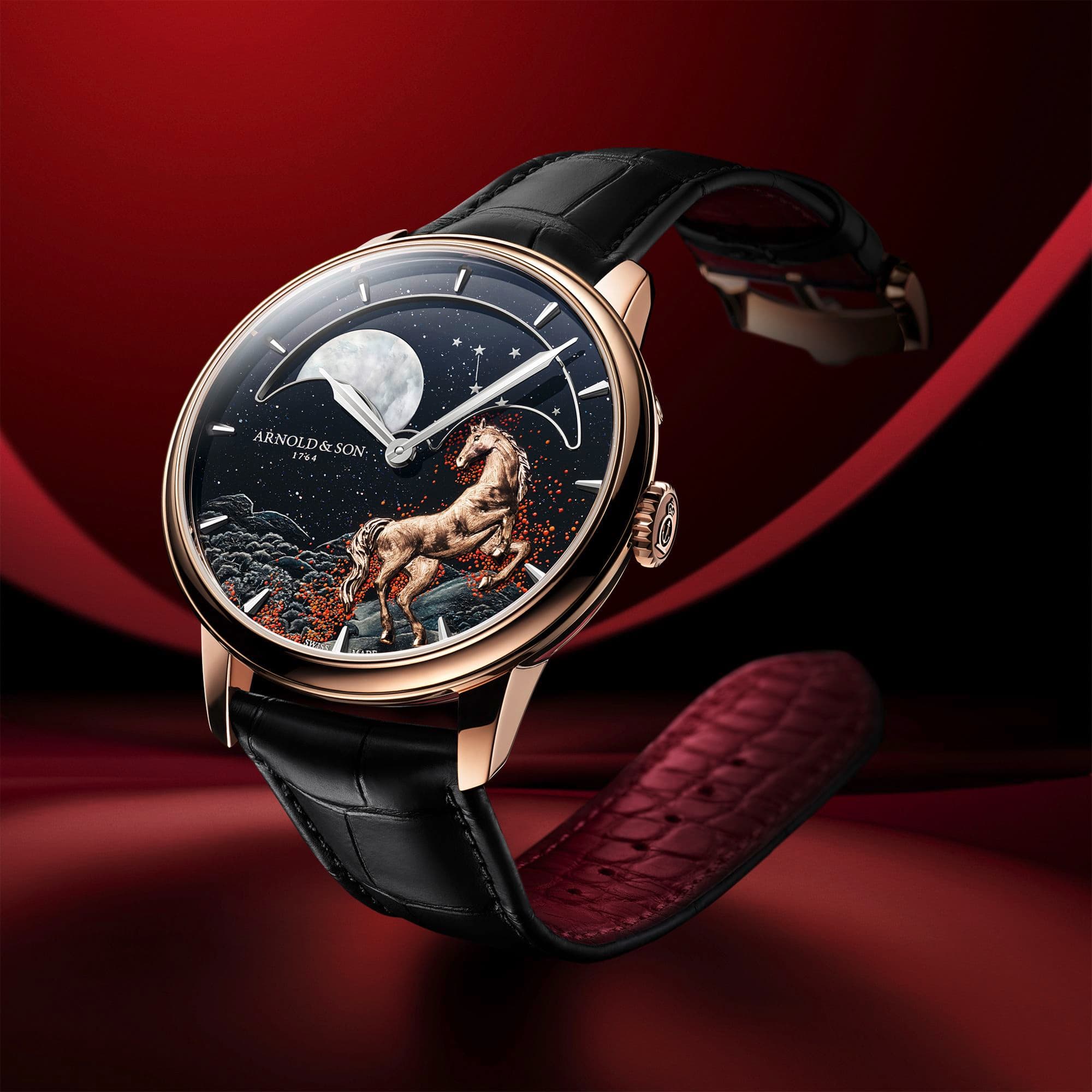 Arnold & Son Perpetual Moon 41.5 Red Gold «Year of the Horse» 