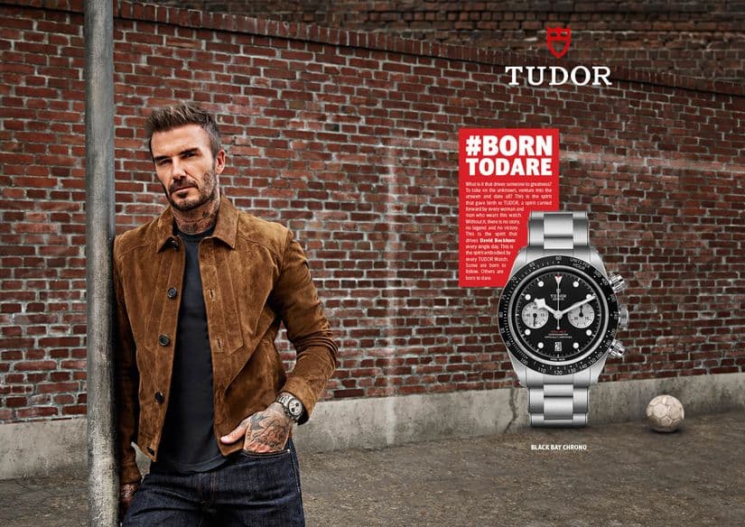 Бекхэм в рекламе часов Tudor