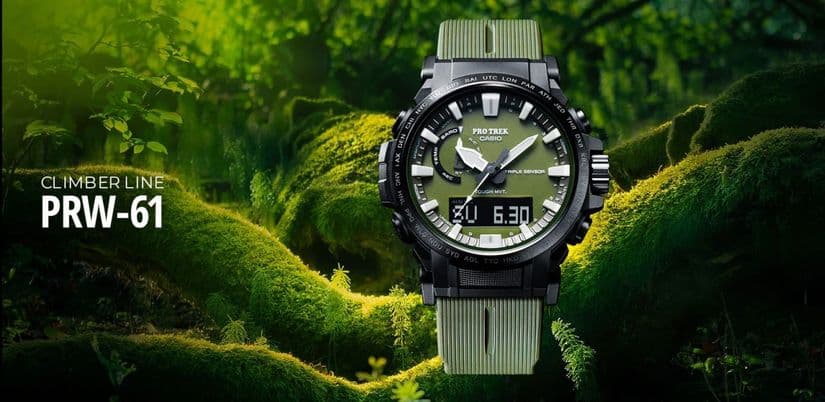 Часы Casio Pro Trek PRW61 из биопластика