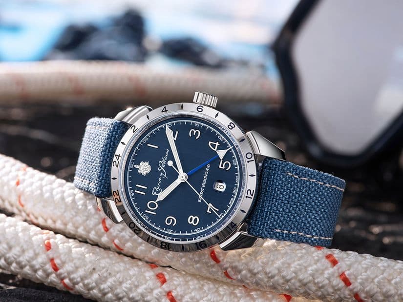 Часы Cuervo_y_Sobrinos_Historiador_Hemingway_GMT_The_Fisherman
