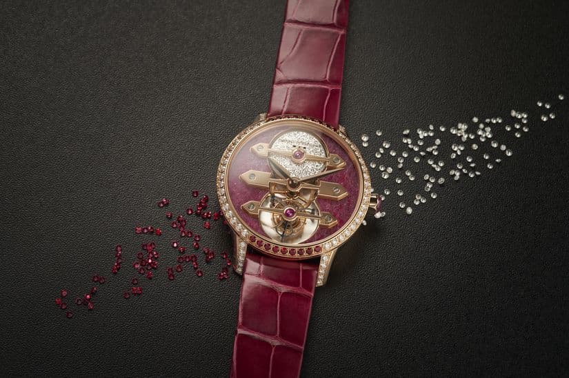 Часы Girard-Perregaux Tourbillon with Three Gold Bridges Ruby Heart