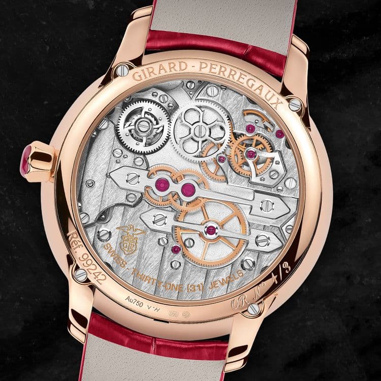 Часы Girard-Perregaux Tourbillon with Three Gold Bridges Ruby Heart 