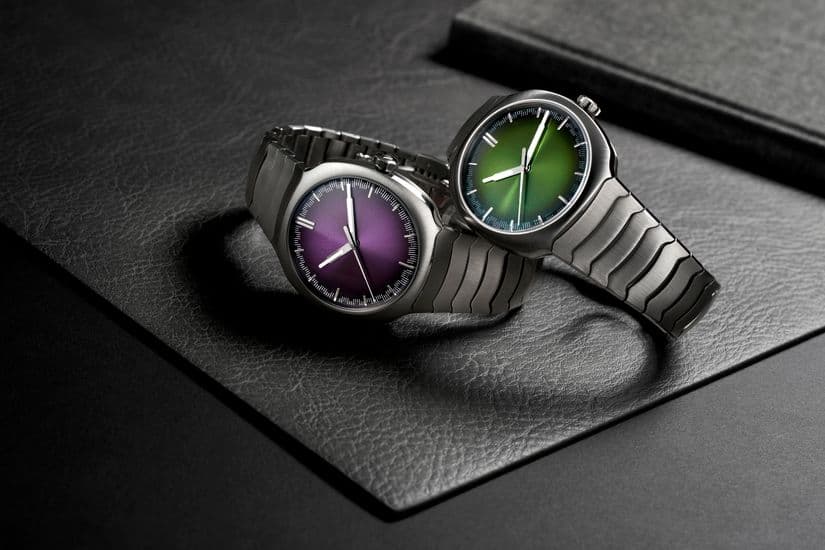 Часы H. Moser & Cie. Streamliner Centre Seconds  Matrix Gree и Purple Haze