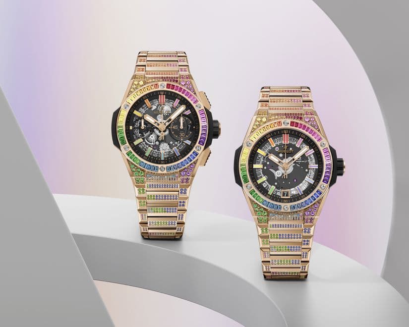 Часы Hublot Big Bang Integrated Gold Rainbow