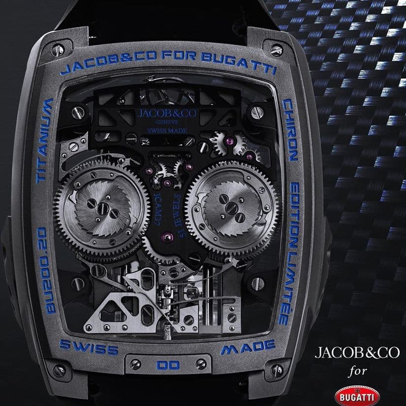 Часы Jacob & Co. X Bugatti Chiron Tourbillon 