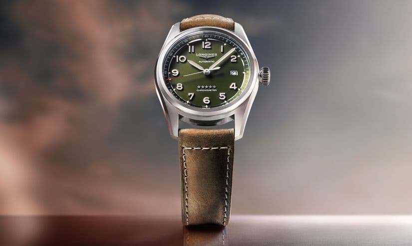 Часы Longines Spirit с зеленым циферблатом