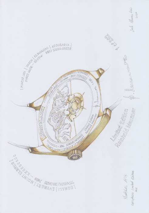 Задняя крышка часов Montblanc1858 Geosphere Messner