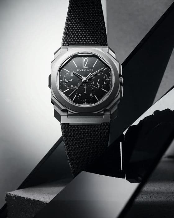 Часы Bvlgari Octo Finissimo Chronograph GMT Titanium