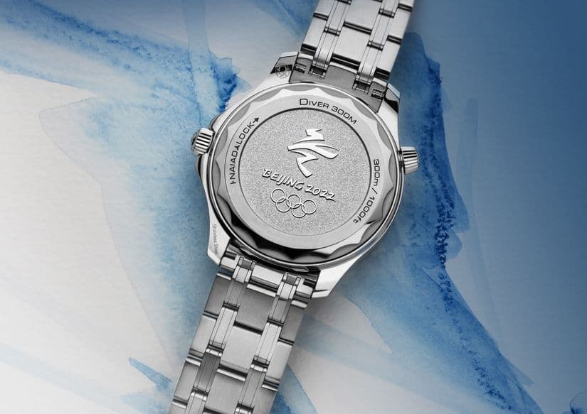 Часы Omega Seamaster Diver 300M “Beijing 2022” задняя крышка