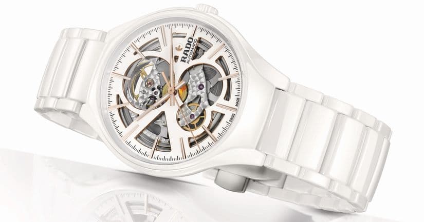 Часы Rado True Open Heart Automatic из белой керамики