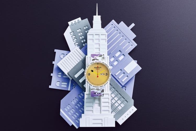 Часы Swatch BIG BOLD BAPE NYC edition 