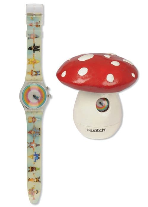 Часы Swatch Gnomania 1997 года со стрелками в виде гномов