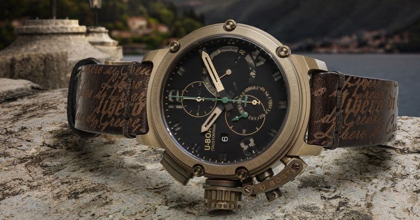 Часы U-Boat Chimera Sapphire Green Chrono Bronze