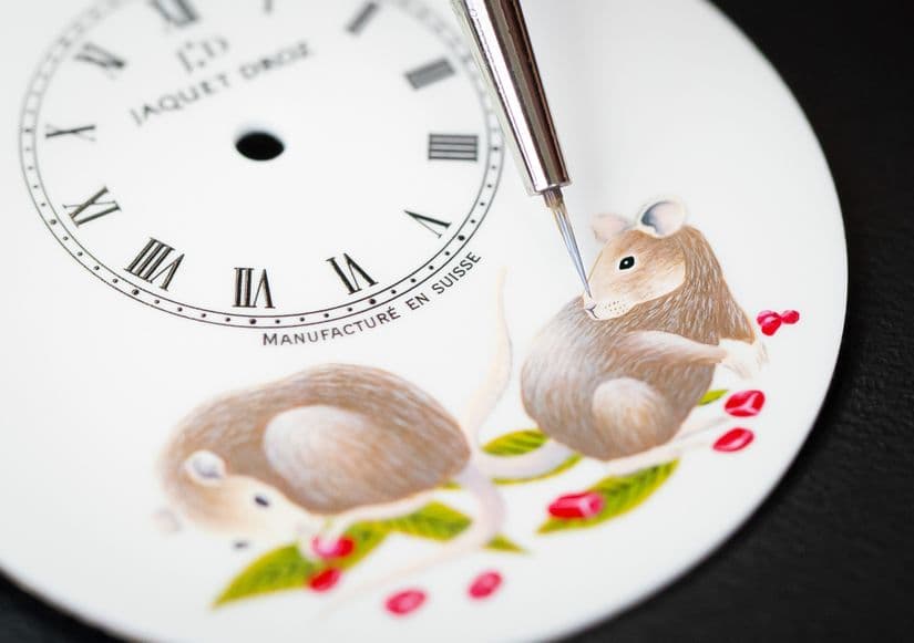 Jaquet Droz. Часы с изображением символа 2020 года