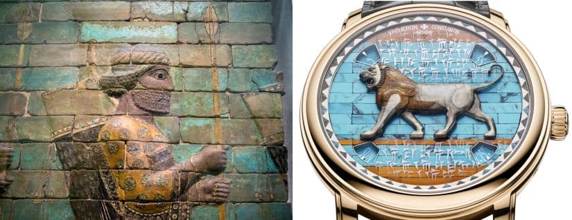 Фриз с лучниками из дворца Дария и часы Vacheron Constantin