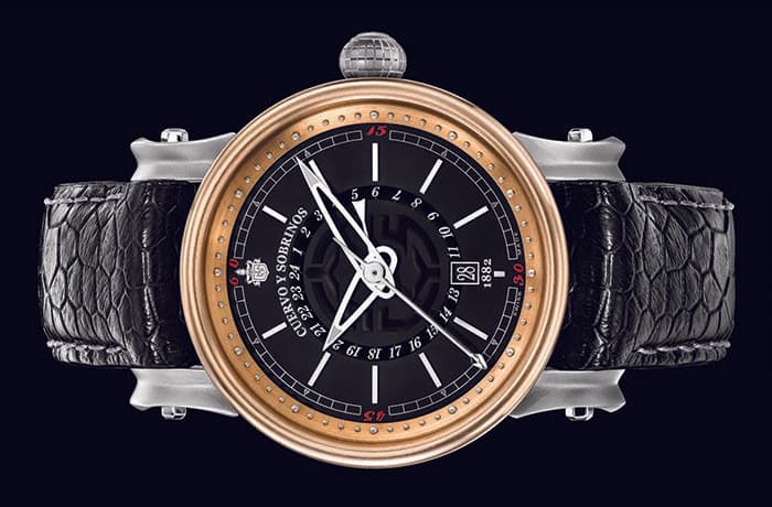 Часы Cuervo y Sobrinos Torpedo Pirata GMT