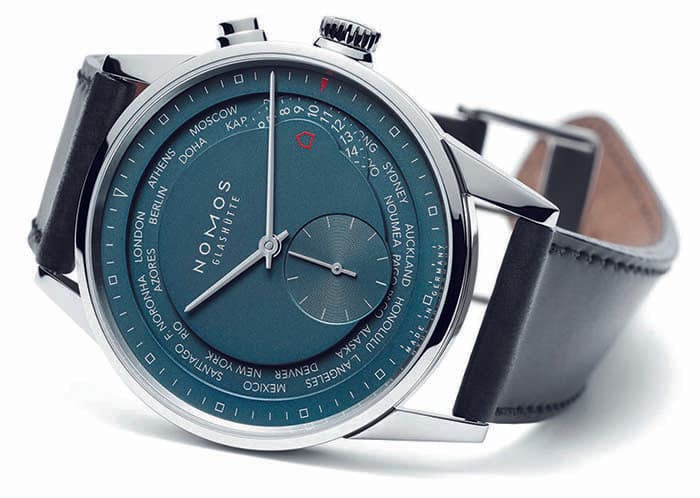 Nomos Zurich Worldtimer True Blue с автоматическим калибром DUW5201