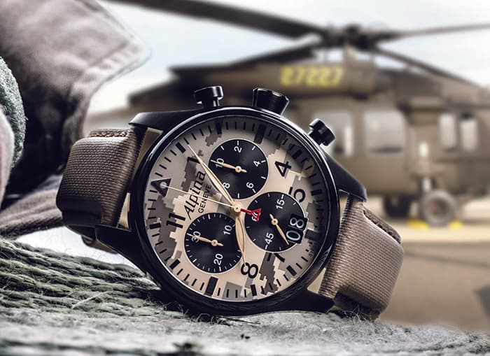 Часы Alpina Startimer Camouflage Pilot Big Date Chronograph