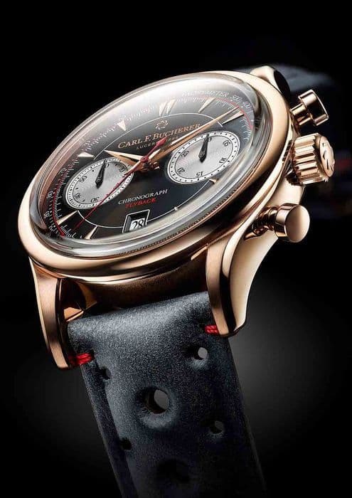 Часы Manero Flyback Chronograph Retro Gold