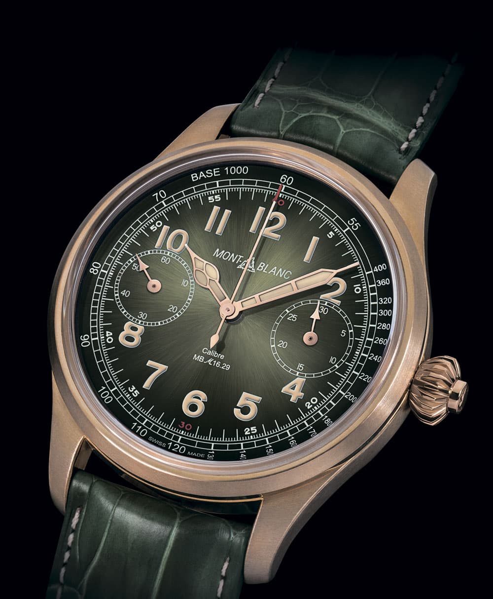 Montblanc 1858 Chronograph Tachymeter Unique Piece Only Watch’17 в бронзовом корпусе 44 мм 