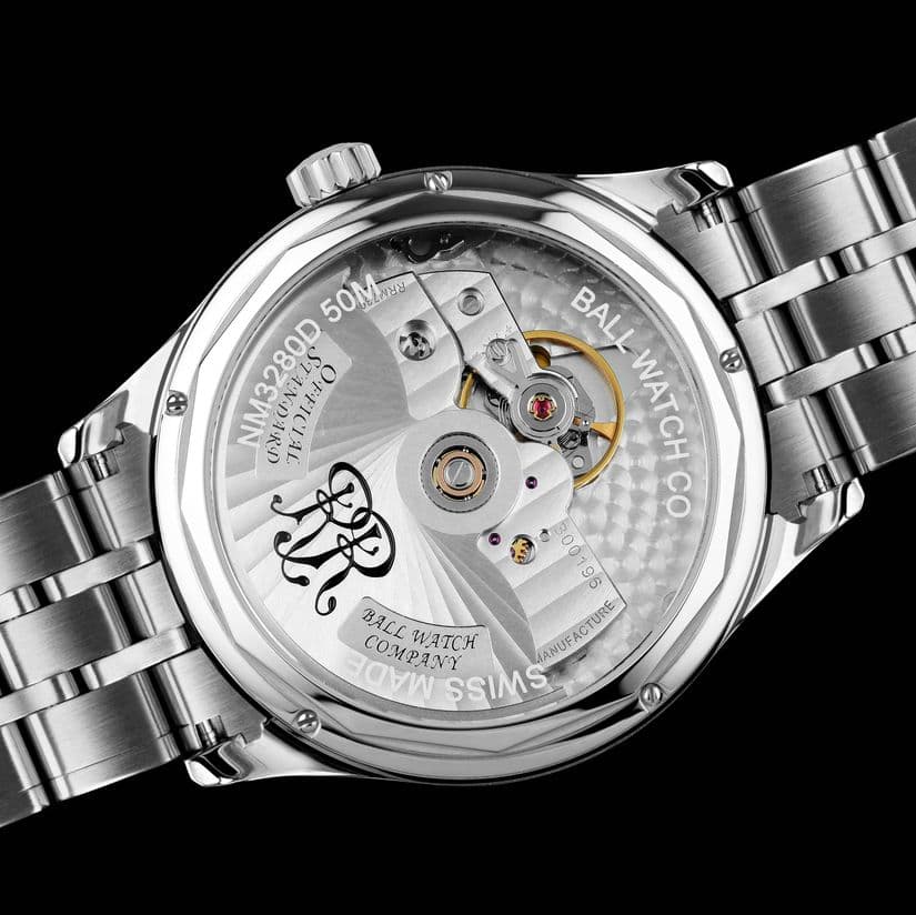 Задняя крышка часов Ball Trainmaster Manufacture 80 Hours