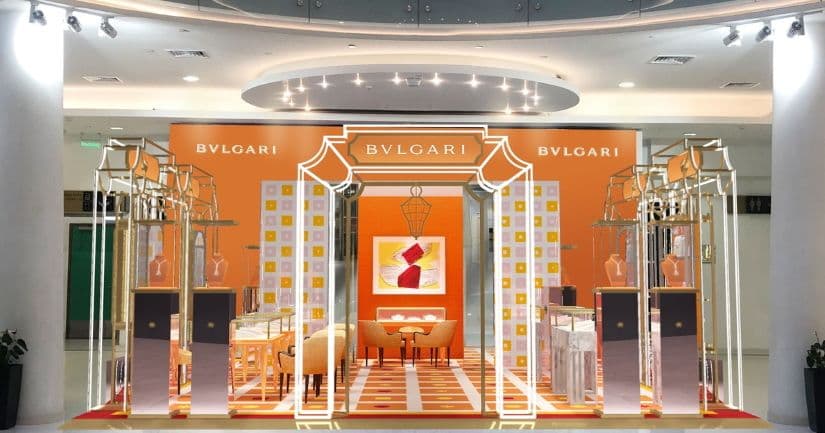 Поп ап бутик Bvlgari в Галереях Времена Года