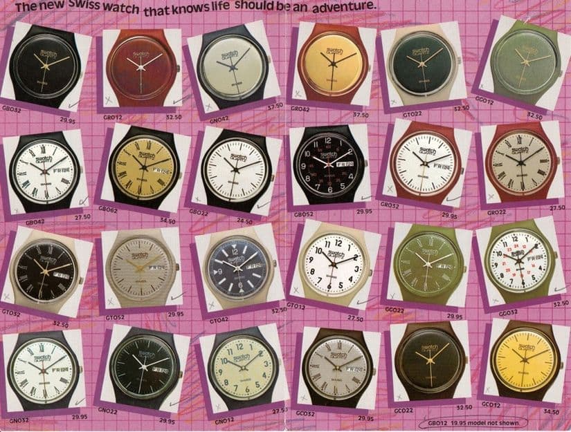 Реклама Swatch 1980-х