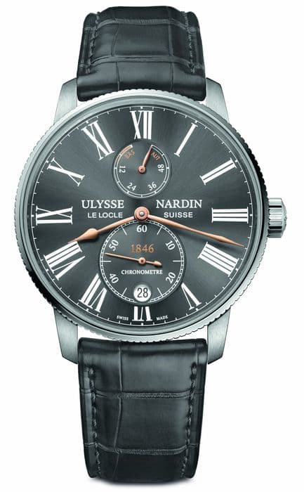 Часы Ulysse Nardin Marine Torpilleur black & rose gold 