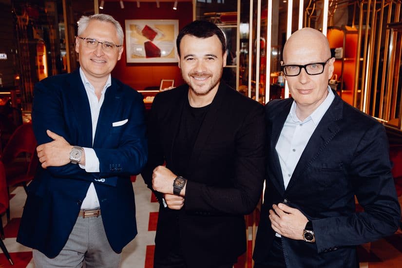 Жан-Кристоф Каттин, Эмин Агаларов, Вадим Верник в часах Bvlgari