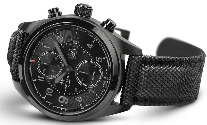 Часы Hamilton Khaki Field Auto Chrono Black 