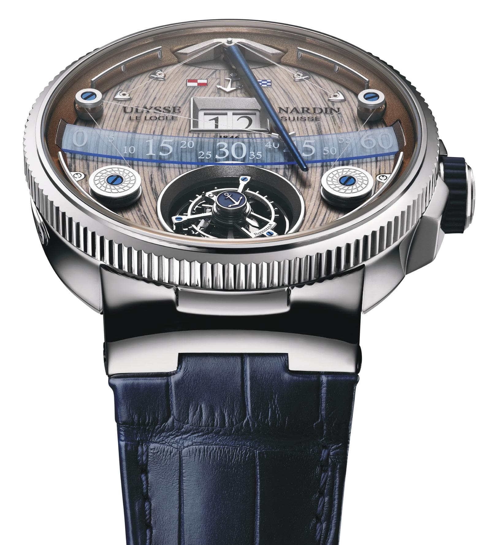 Ulysse Nardin Grand Deck Marine Tourbillon с минутной ретроградной стрелкой-ланжероном