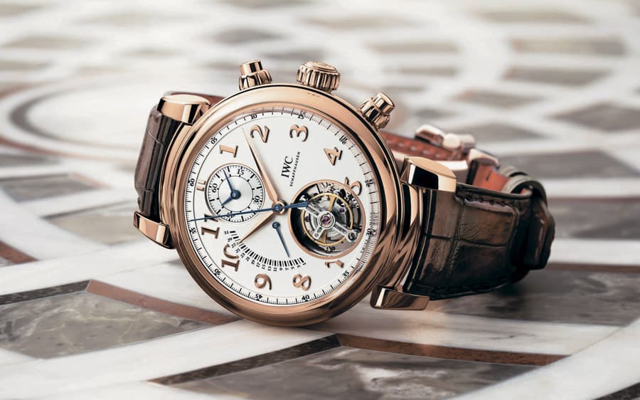 Часы IWC Da Vinci Tourbillon Retrograde Chronograph с ретроградной индикацией