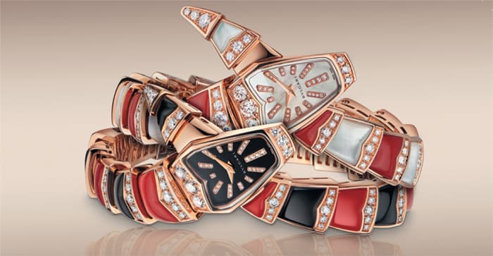 Serpenti Jewellery, изогнутый корпус 26 мм из розового золота