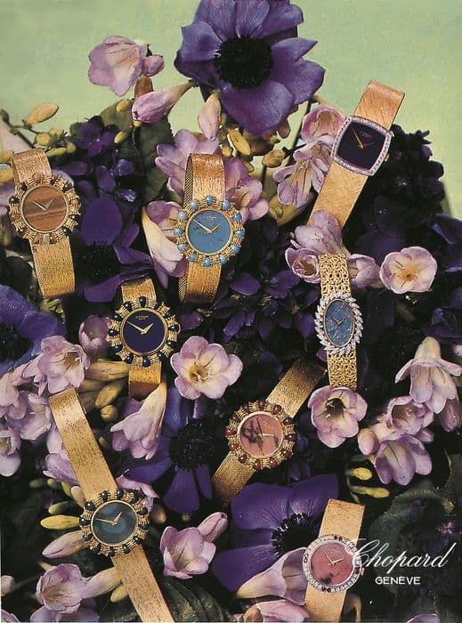 Реклама часов Chopard 1970