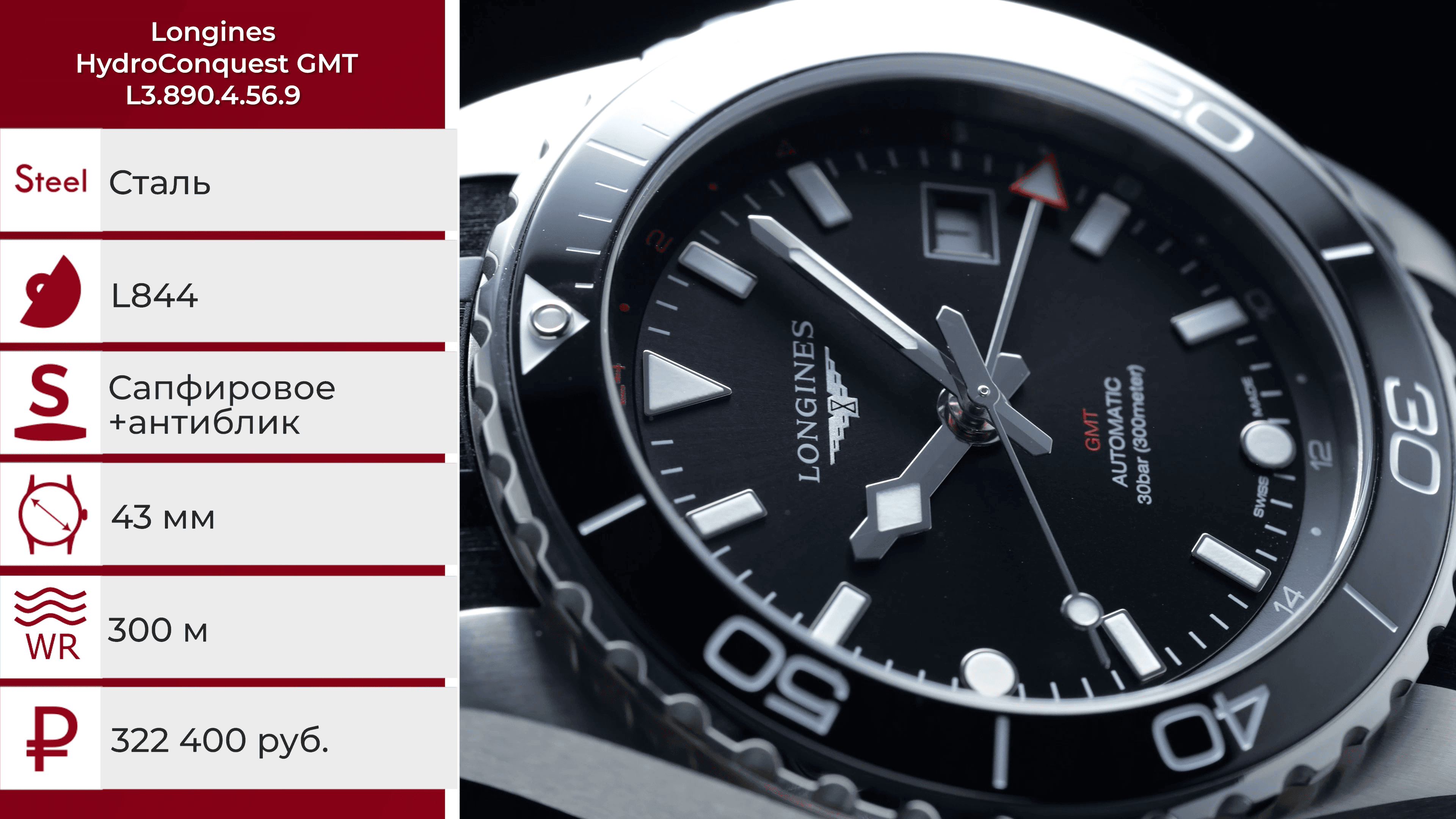 Longines HydroConquest GMT