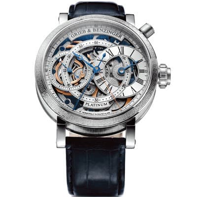 Часы Grieb & Benzinger Platinum Split Second Chrono Blue Sensation  