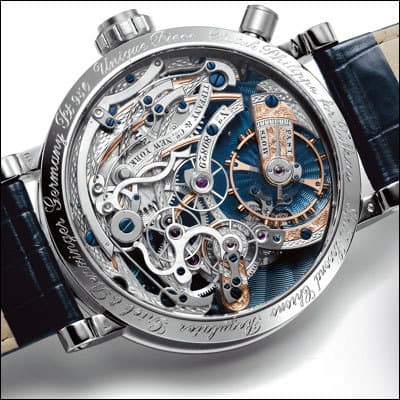 Часы Grieb & Benzinger Platinum Split Second Chrono Blue Sensation 