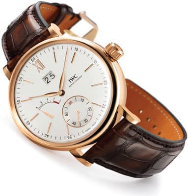 Часы Portofino HandWound Big Date с калибром 59230 с ручным заводом и запасом хода 192 часа, календарем «большая дата» и индикатором запаса хода