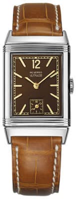 Историческая модель Jaeger-LeCoultre Reverso с коричневым циферблатом, выпущенная в 1934 г.