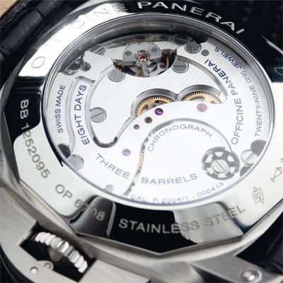Прозрачная задняя крышка Panerai Luminor