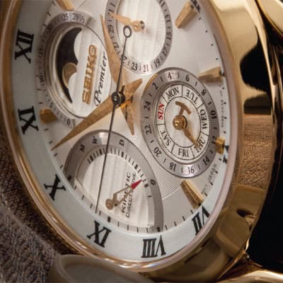 Часы Seiko Premier Kinetic Moon-Phase Direct Drive