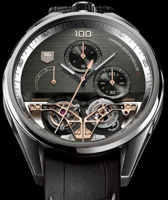 TAG Heuer Carrera MikroPendulum 100th-of-a-Second Chronograph и TAG Heuer Carrera MikroPendulumS 100th-of-a-Second Concept Chronograph