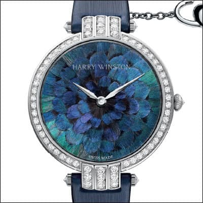 Часы Harry Winston Premier Feather украшены перьями